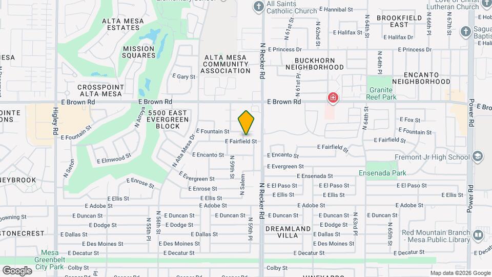 5946 E Fairfield St Map and Location Details