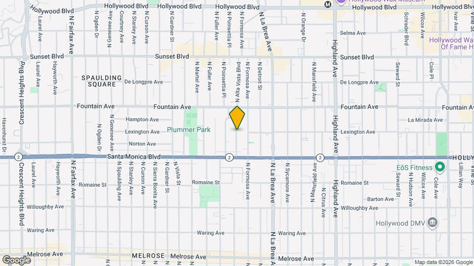 1162 N Poinsettia Pl Map and Location Details