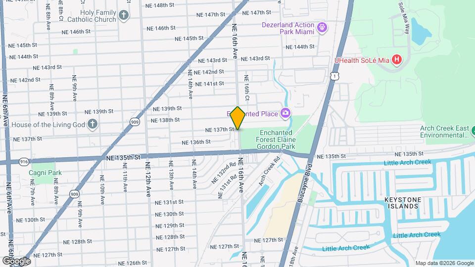 13680 NE 16th Ave, Unit Small Home in North Miami Map and Location Details