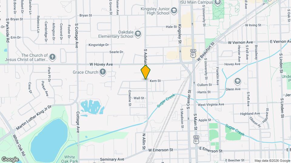 1101 Kern St, Unit 1101.5 Map and Location Details