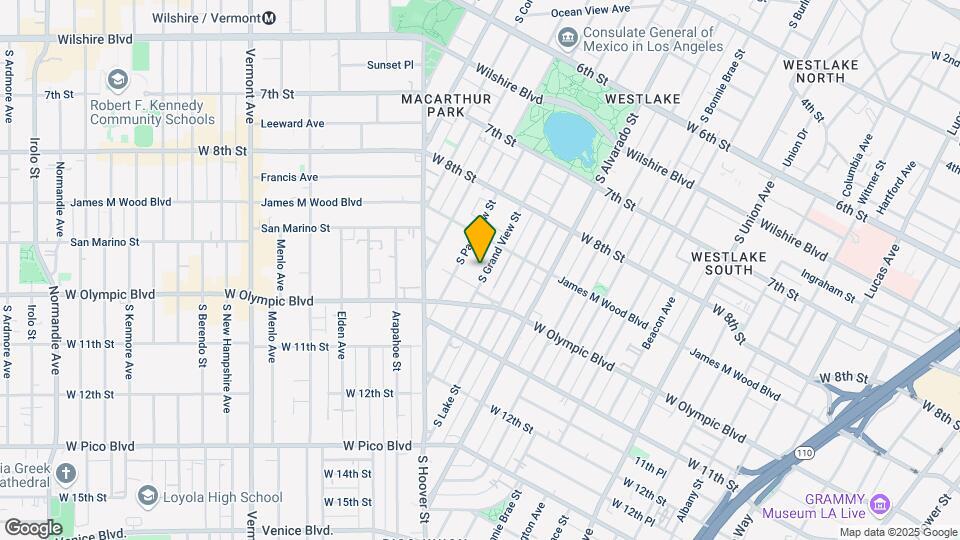 935 S Grand View St Mapa y Detalles de la Ubicación