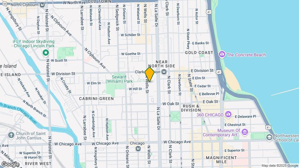 1111 N Wells St Map and Location Details