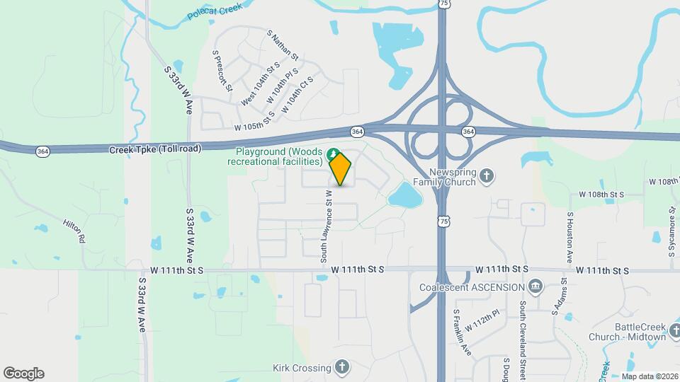 3612 West 107th Ct S Map and Location Details