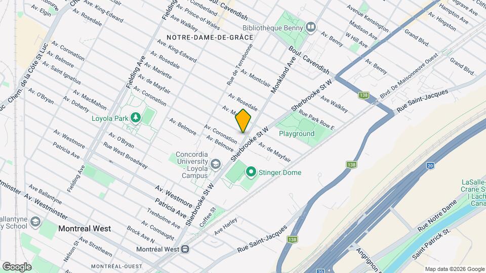 6961 De Monkland Av Map and Location Details