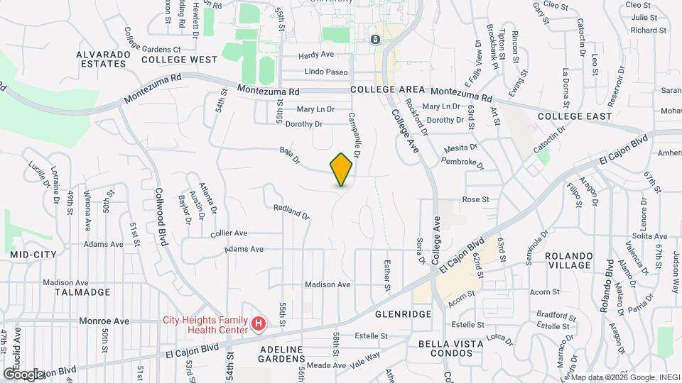 4854 Campanile Dr Mapa y Detalles de la Ubicación