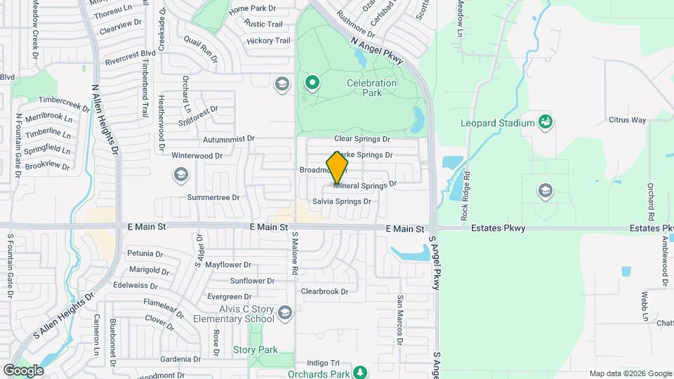 1622 Mineral Springs Dr Map and Location Details