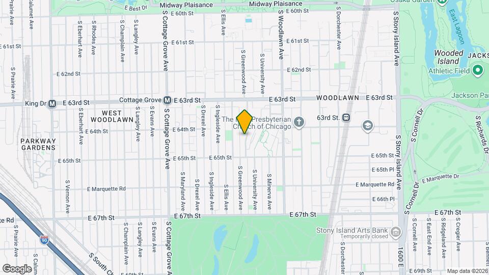 6412 S Greenwood Ave Map and Location Details