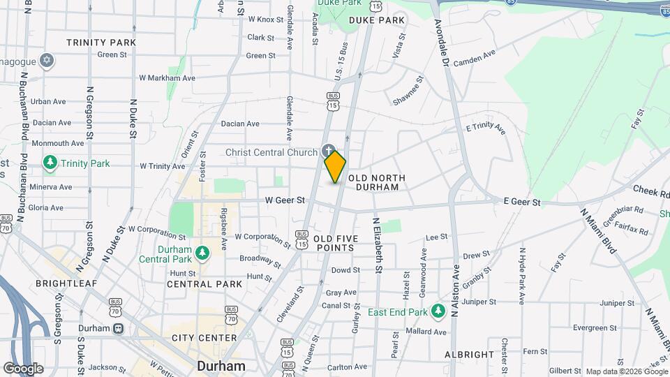 1213 N Roxboro St Map and Location Details