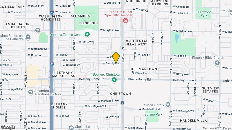 1919 W Berridge Ln Map and Location Details