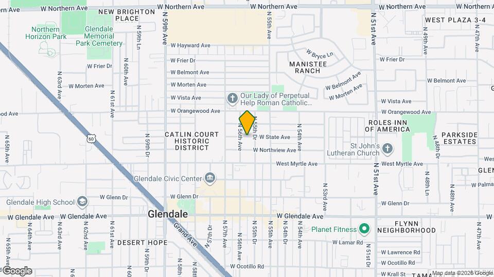 5545 W State Ave Map and Location Details