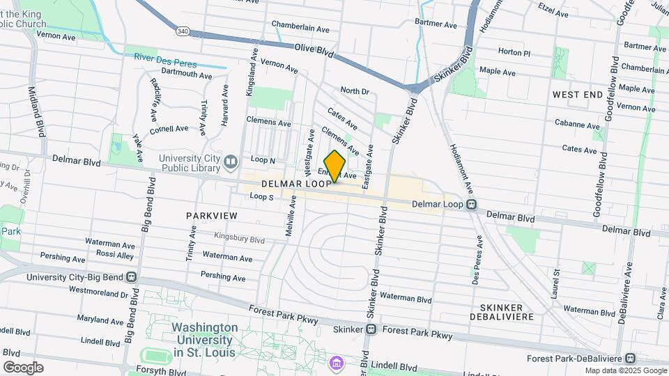 6301 Delmar Blvd Map and Location Details