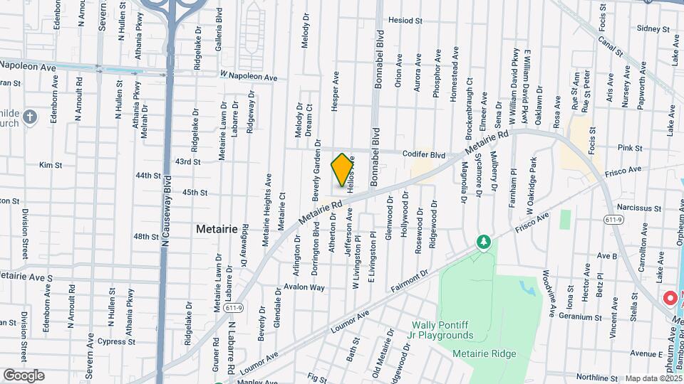 1911 Metairie Ave, Unit C Map and Location Details