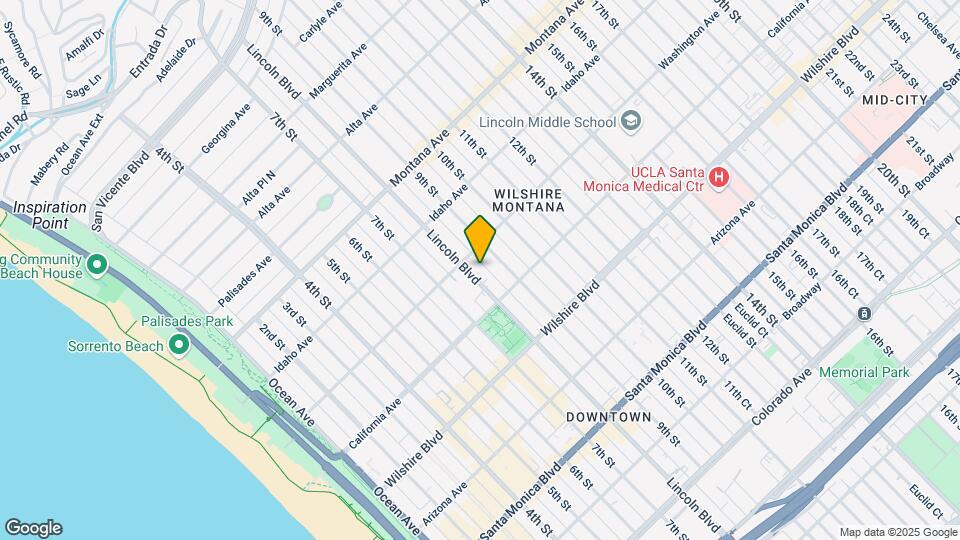 Santa Monica Edgewater Mapa y Detalles de la Ubicación