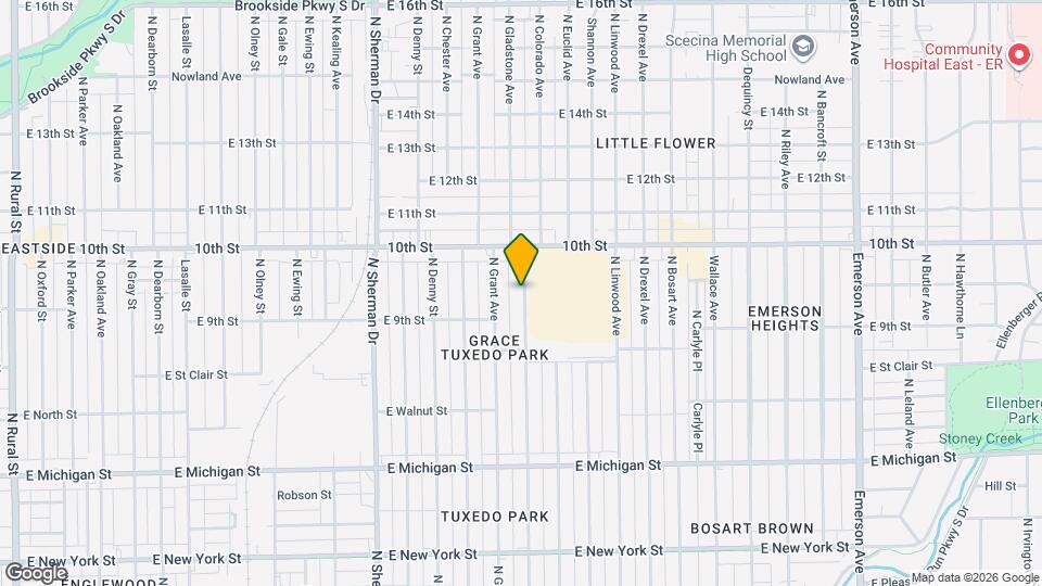 896 N Gladstone Ave Map and Location Details