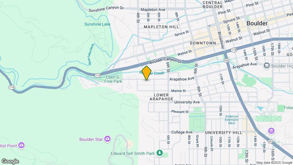 454 Arapahoe Ave Map and Location Details