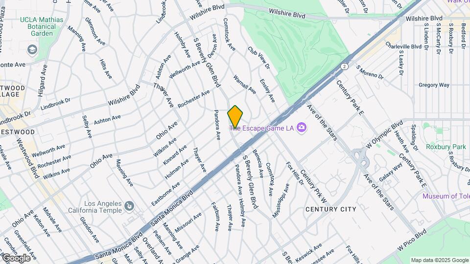 1636 S Beverly Glen Blvd Map and Location Details