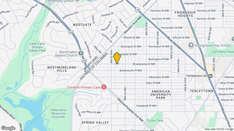 4830 Brandywine St NW Map and Location Details