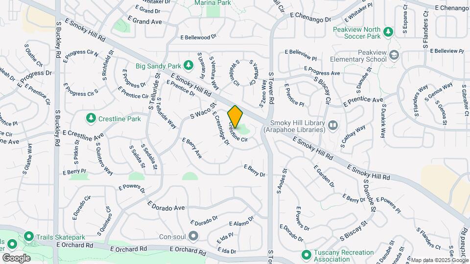18313 E Crestline Cir Map and Location Details