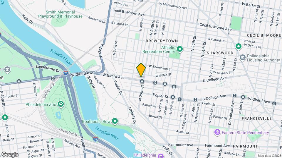 2907 W Girard Ave Map and Location Details