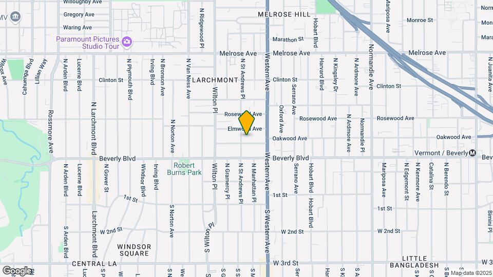 4745 Oakwood Ave Map and Location Details
