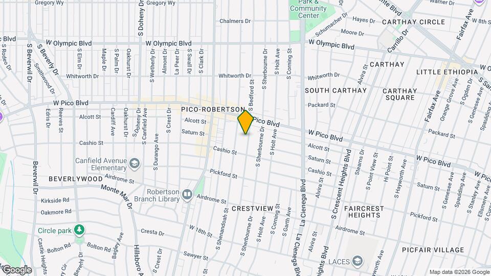 1447 S Bedford St Map and Location Details