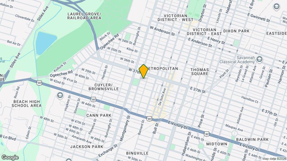 310 W 38th St Map and Location Details