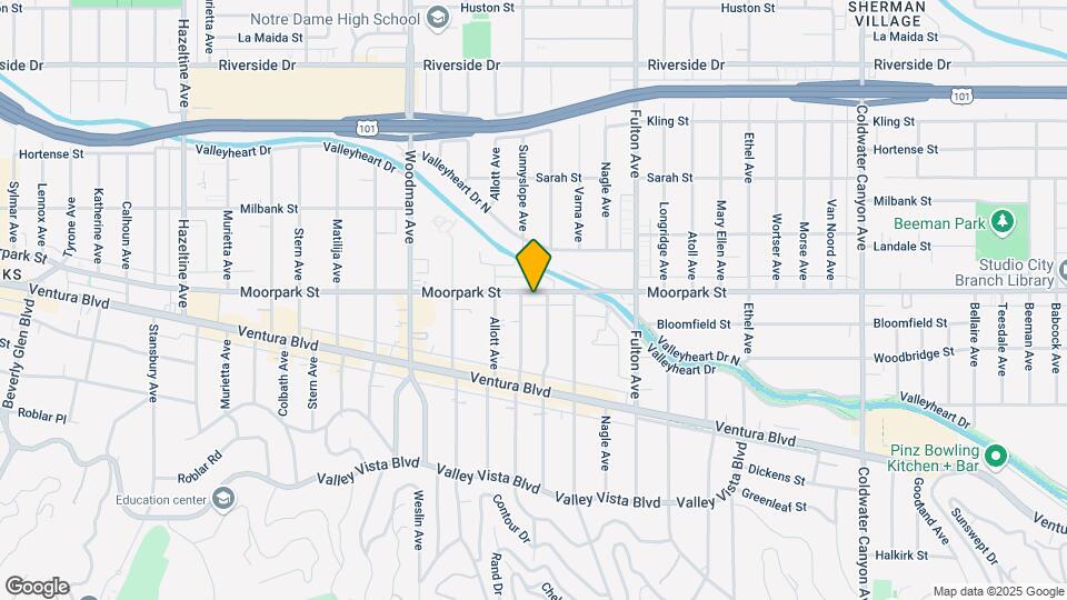 13444 Moorpark St Map and Location Details