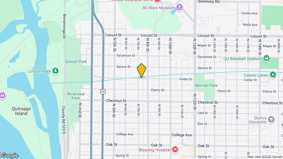 706 Cedar St Map and Location Details