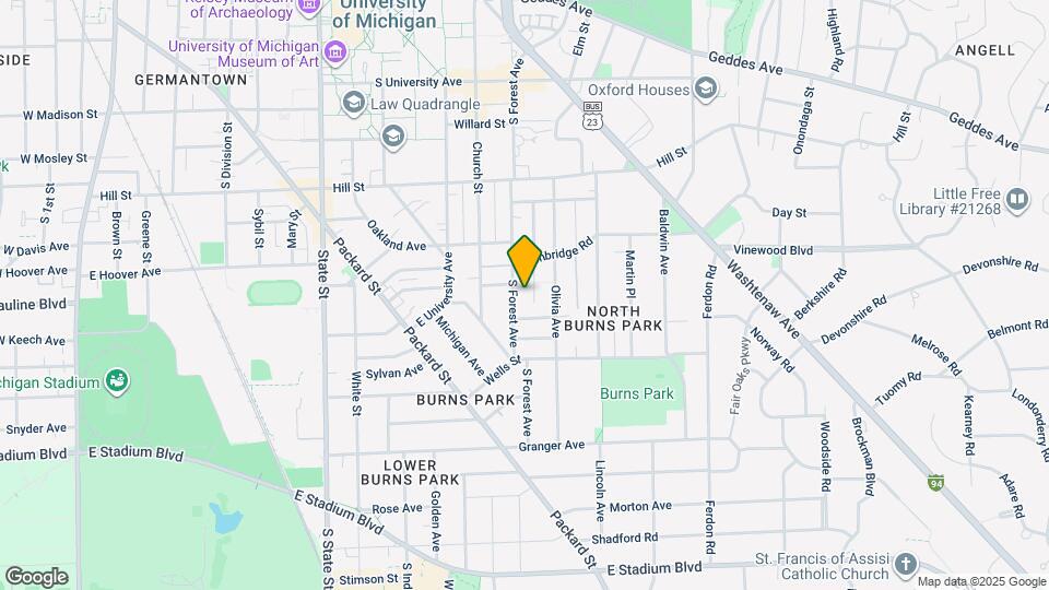 1031 S Forest Ave Map and Location Details