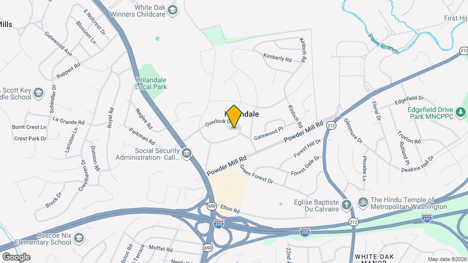 1729 Overlook Dr Map and Location Details