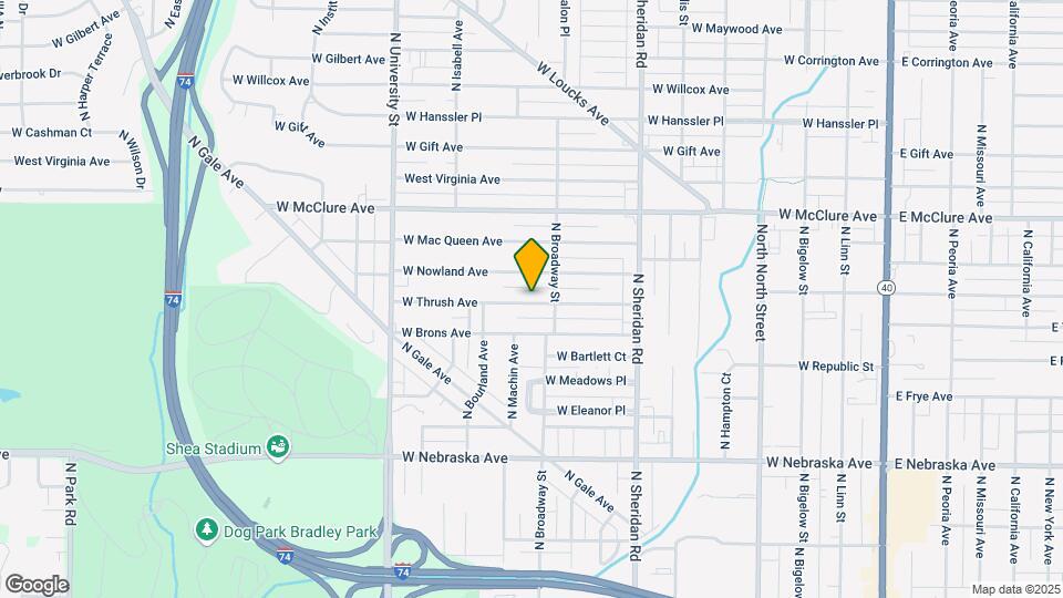 915 W Thrush Ave Mapa y Detalles de la Ubicación