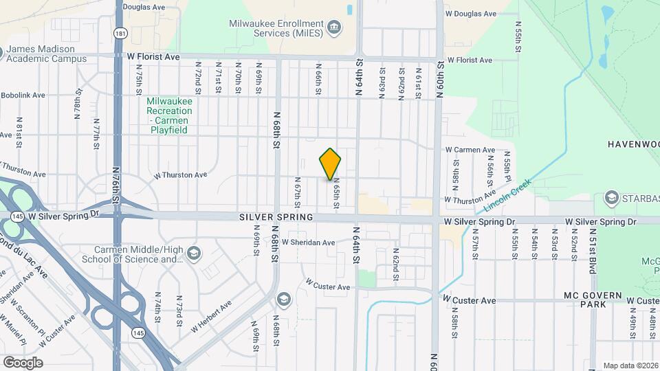 5663 N 65th St Map and Location Details