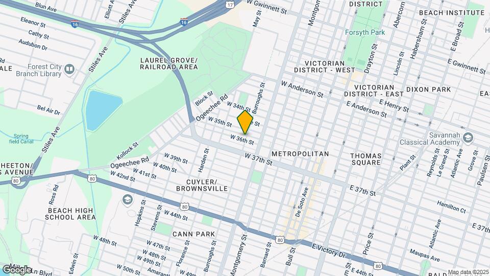 602 W 36th St Map and Location Details
