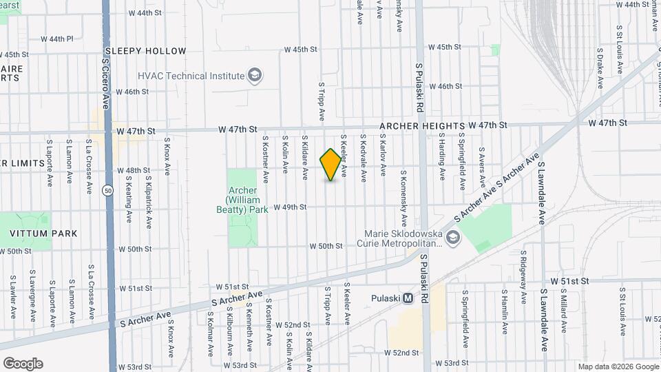 4829 S Tripp Ave, Unit 1R Mapa y Detalles de la Ubicación