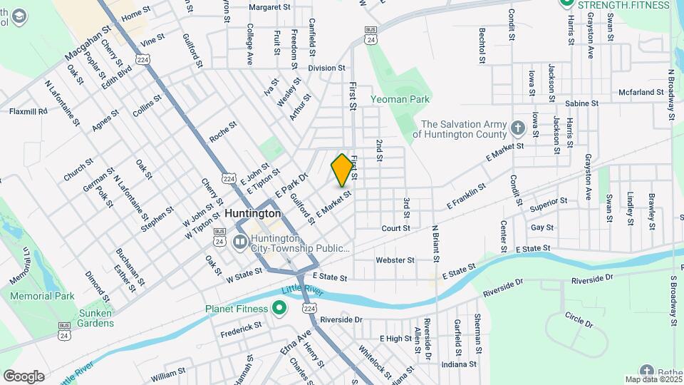 508 E Market St Map and Location Details
