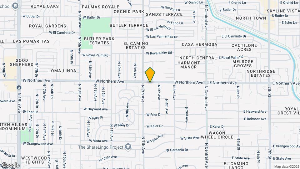 622 W Linger Ln Mapa y Detalles de la Ubicación