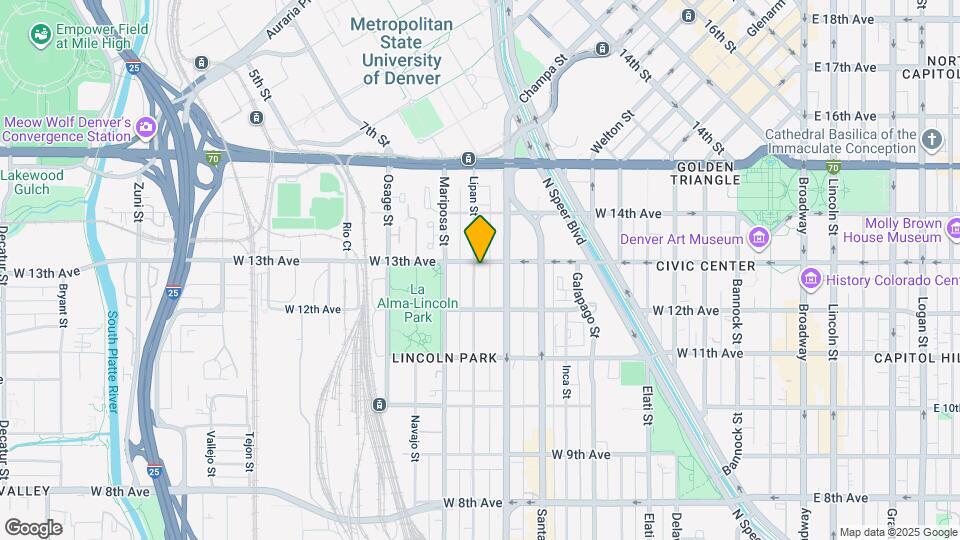 1268 Lipan St Map and Location Details