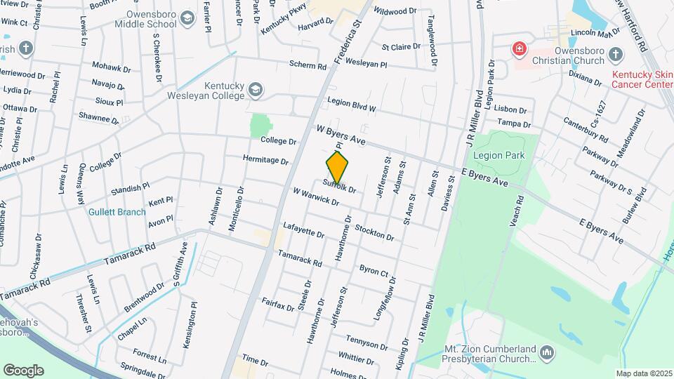612 Suffolk Dr Mapa y Detalles de la Ubicación