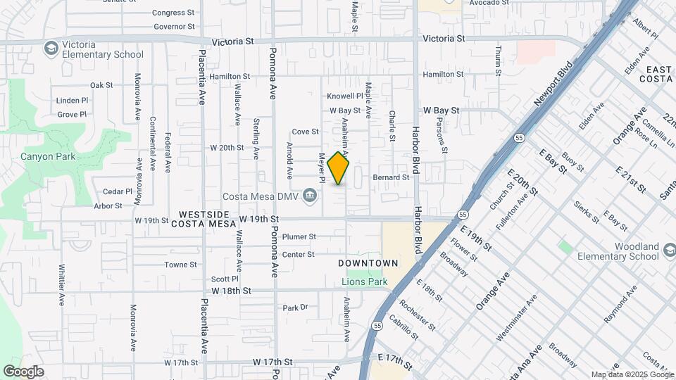 1929 Anaheim Ave Mapa y Detalles de la Ubicación