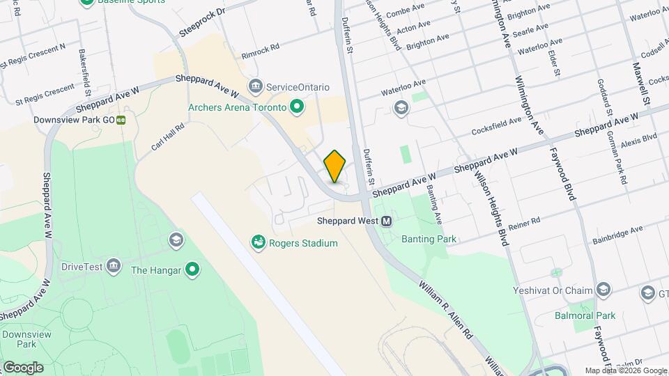 1070 Sheppard Ave W Map and Location Details