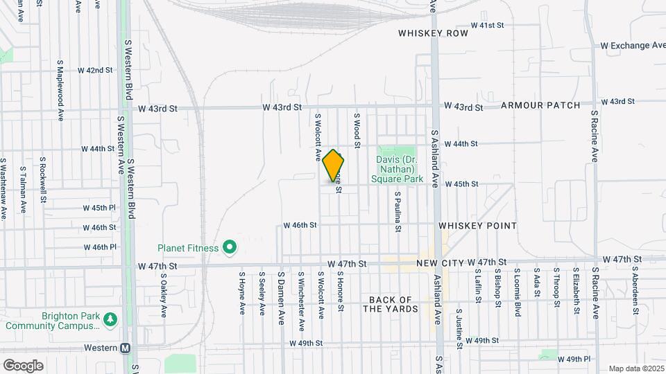 4500 S Honore St Map and Location Details