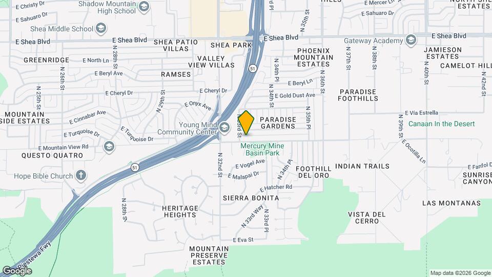3310 E Mountain View Rd Map and Location Details