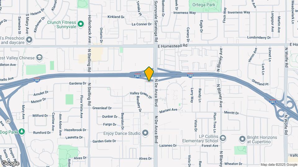 10745 N De Anza Blvd Map and Location Details