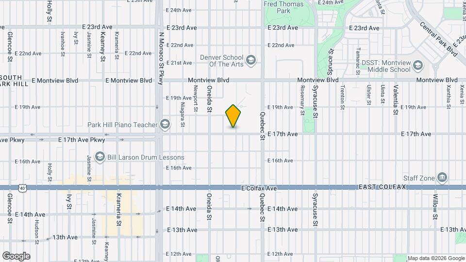 7023 E 17th Ave Mapa y Detalles de la Ubicación