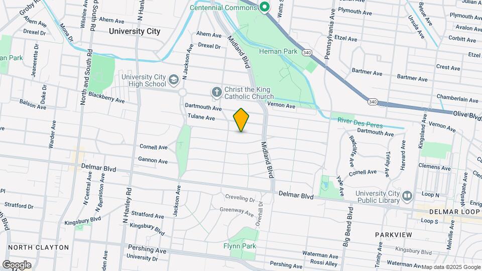 7240 Amherst Ave, Unit Amherst  2nd Floor Map and Location Details