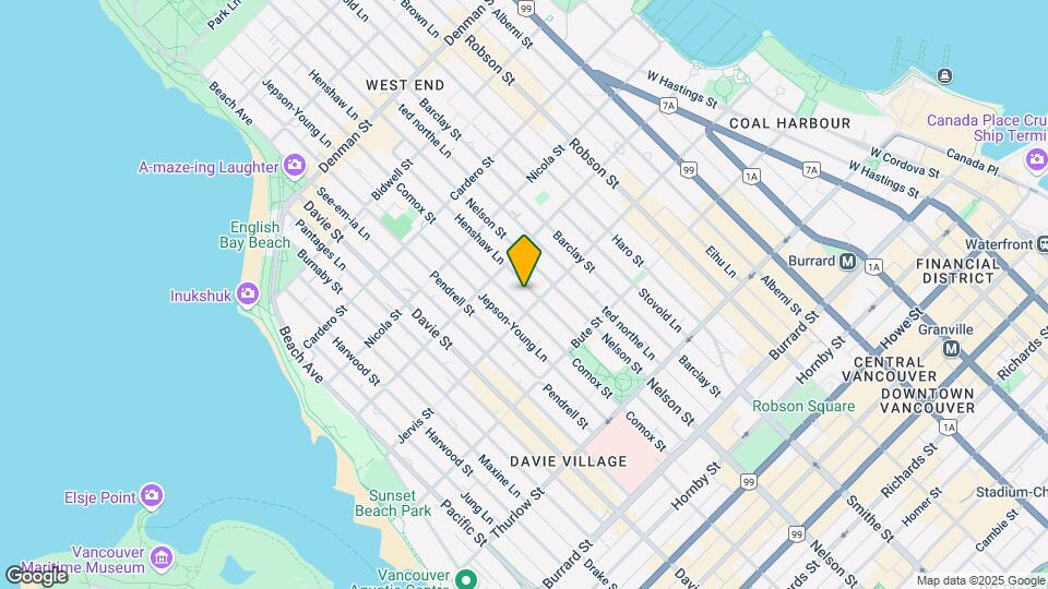 1337 Comox St Map and Location Details