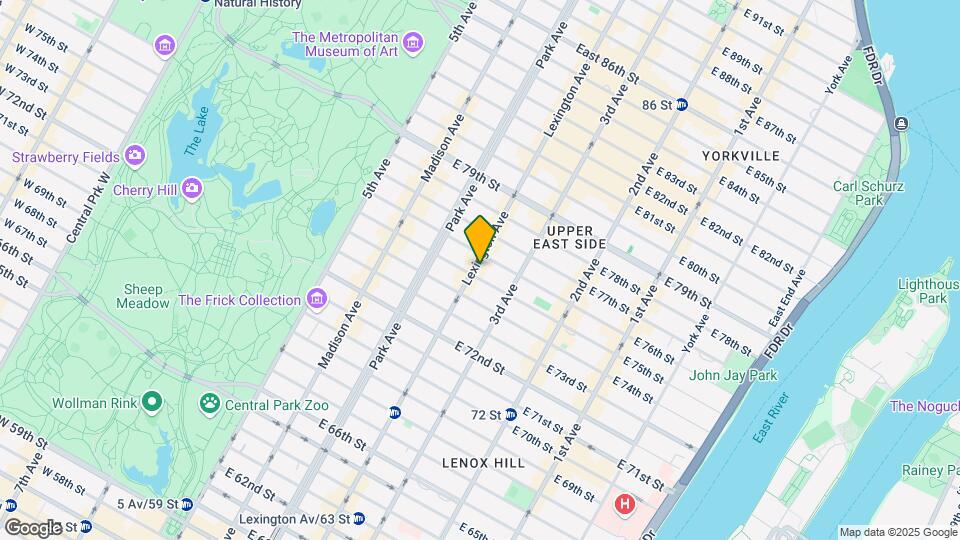 1065 Lexington Ave Map and Location Details