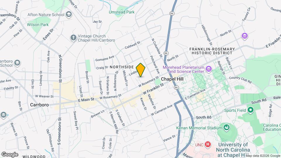 206 Andrews Ln Mapa y Detalles de la Ubicación