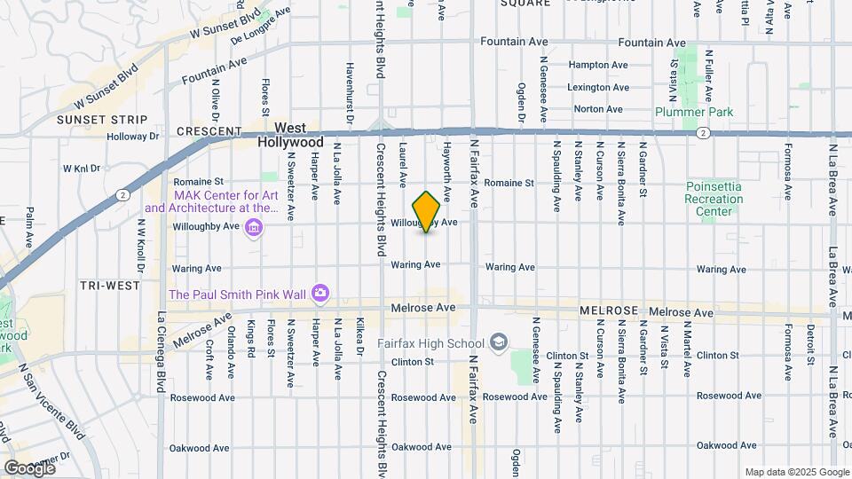 833 N Edinburgh Ave Map and Location Details