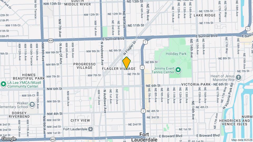 727 NE 4th Ave Map and Location Details